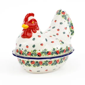 Pojemnik kura D43 h-20,5 cm <br>2709X Truskawki